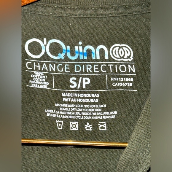 O'QUINN PECK SO BRIGHT TEE (Olive Green) Size Small - Picture 6 of 6
